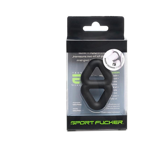 Binder Ring - Rectangular Silicone by Sport Fucker - Stretchy Cock Rings