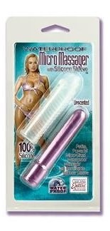 Waterproof Micro Massager with Silicone Sleeve Bullet Vibrators