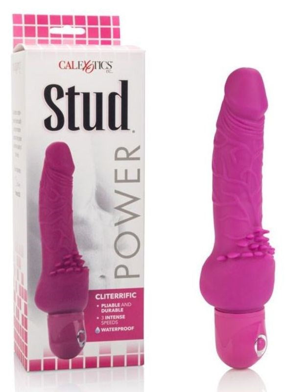 Waterproof Power Stud Cliterrific Pink Realistic Dildos