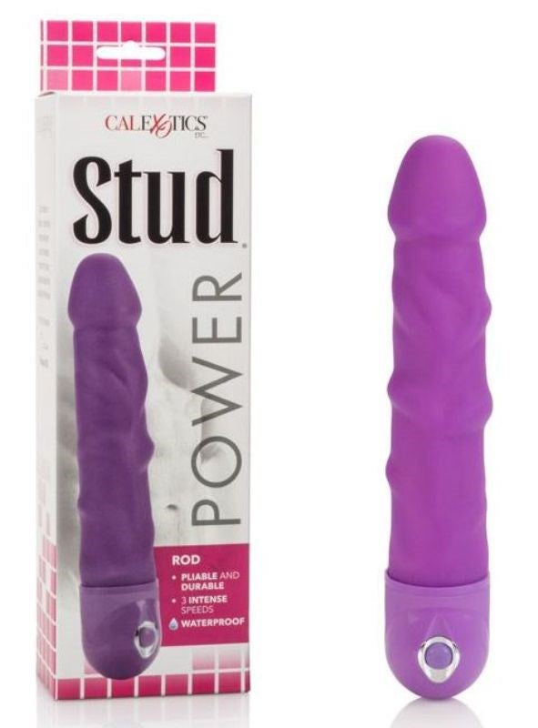 Waterproof Power Stud Rod Purple Realistic Dildos