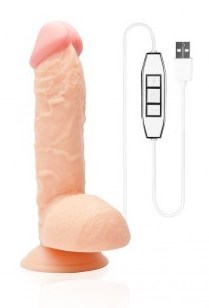 Wet Temper 7.5 Inch Veiny Vibrating Dong Vibrating Dildos