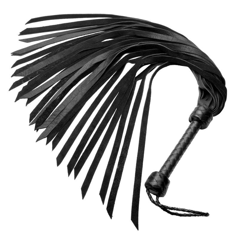 Whiplash Leather Flogger with Handle Whips And Crops