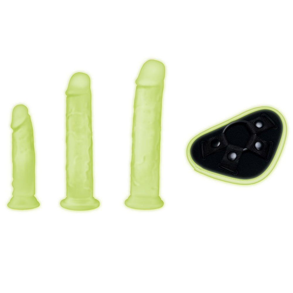 WhipSmart Glow In Dark 4pc Pegging Kit Strap On Sextoys