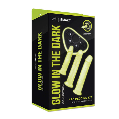 WhipSmart Glow In Dark 4pc Pegging Kit - Strap On Sextoys