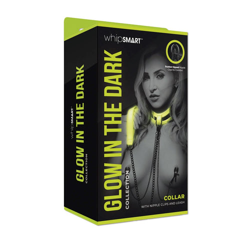 WhipSmart Glow In Dark Collar, Clips + Leash - Collars and Leads