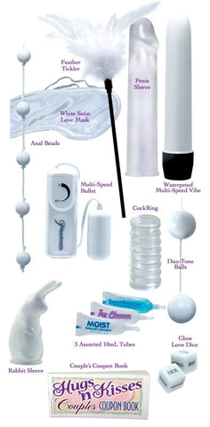 Pipedream 10 Piece White Wedding Adult Toys Kit - Sex Kits