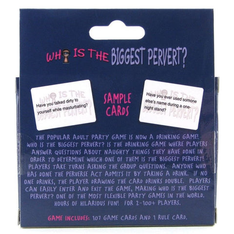 Who's the Biggest Pervert? Card Game - Sex Games, Coupons and Tricks