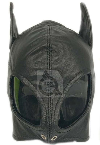 Wicked Wench Leather Feline Hood - Bondage Hoods