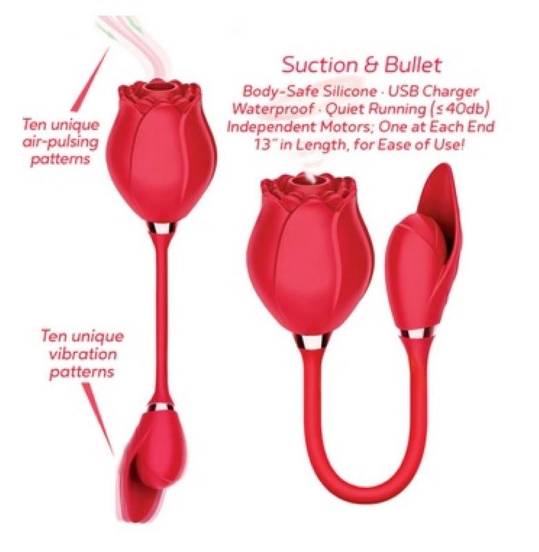 Wild Rose Suction & Bullet Air Pulse Vibe Clit Ticklers and Pulsators