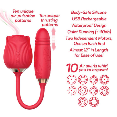Wild Rose SUCTION THRUSTER Air Pulse Vibe - Clit Ticklers and Pulsators
