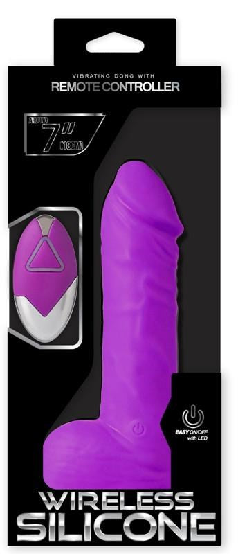 Wireless Silicone 7" Penis Shaped Vibrator with Remote Realistic Dildos