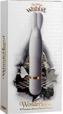 Doc Johnson Wonderland The White Wabbit Silicone Massager - Rabbit Vibrators