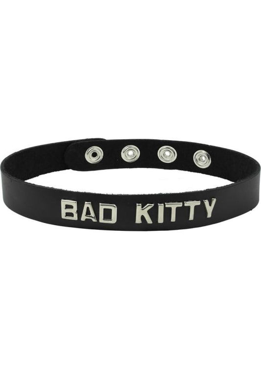 Wordband Collar - BAD KITTY - Collars and Leads