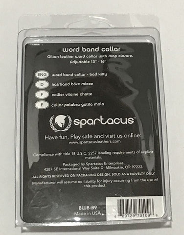 Wordband Collar - BAD KITTY - Collars and Leads
