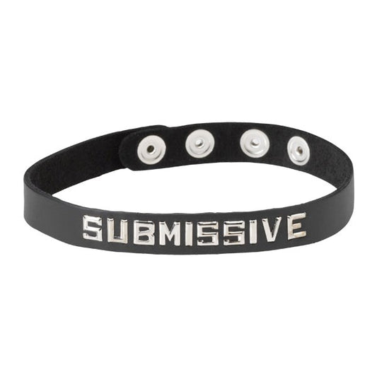 Wordband Collar - SUBMISSIVE - Collars and Leads