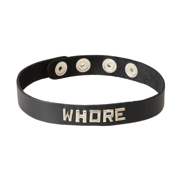 Wordband Collar - WHORE Collars and Leads