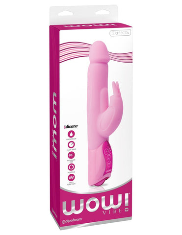 Pipedream WOW! 6 Trifecta Multi Functions Rabbit Vibrator - Rabbit Vibrators