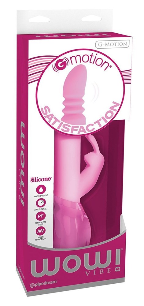 Pipedream Wow! G-Motion Triple Action Rabbit Vibrator - Rabbit Vibrators