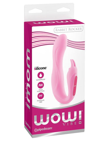 Pipedream WOW! Multi Functions Rabbit Rocker Massager - Rabbit Vibrators