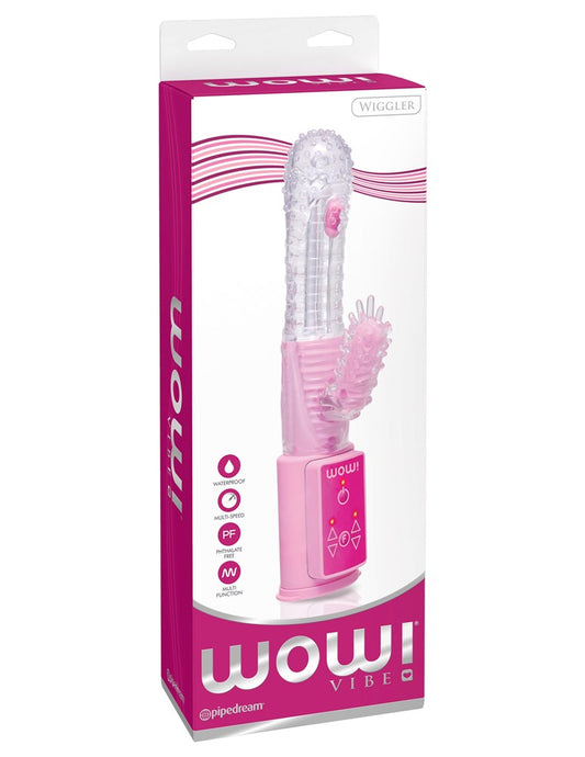 Pipedream WOW! Wiggler Dual Stimulation Rabbit Vibrator Rabbit Vibrators