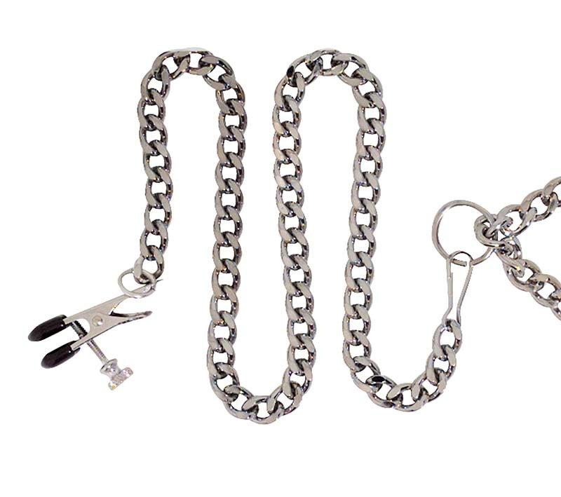 Y-Style Adjustable Broad Tip Clamps With Clit Clamp Cuffs and Restraints