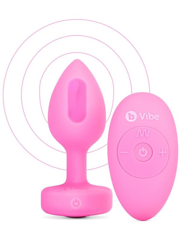 b-Vibe Remote Control Vibrating Jewelled Heart Butt Plug Butt Plugs