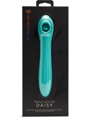 Nu Sensuelle Triple Action Daisy - Suction, Flickering, and Thrusting Pleasure - G-Spot Vibrators