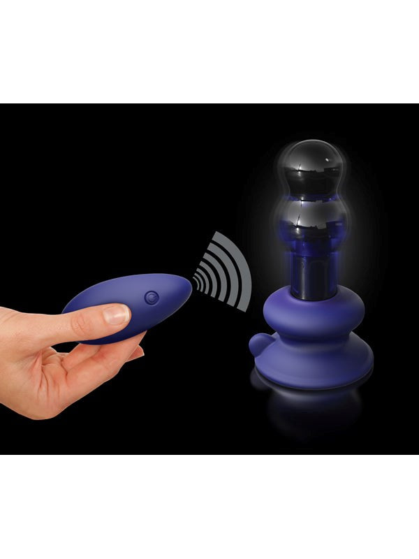 Icicles No 83 Glass Plug with Rechargeable Vibrator and Remote Butt Plugs