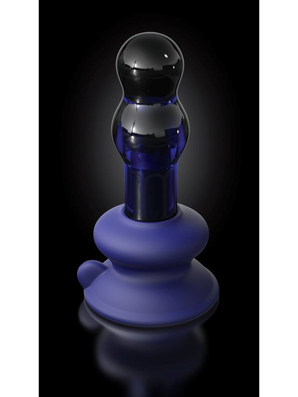 Icicles No 83 Glass Plug with Rechargeable Vibrator and Remote Butt Plugs