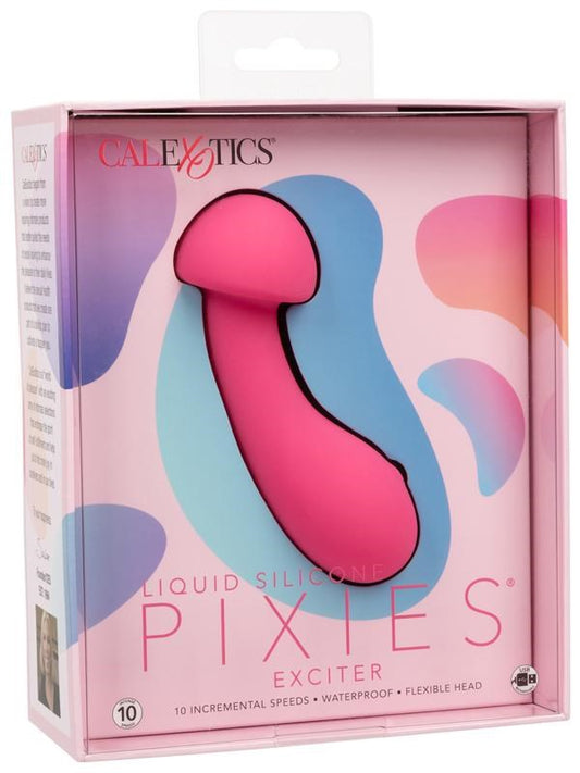 Liquid Silicone Pixies Exciter 10 Functions Clitoral Vibrator - Clit Ticklers and Pulsators