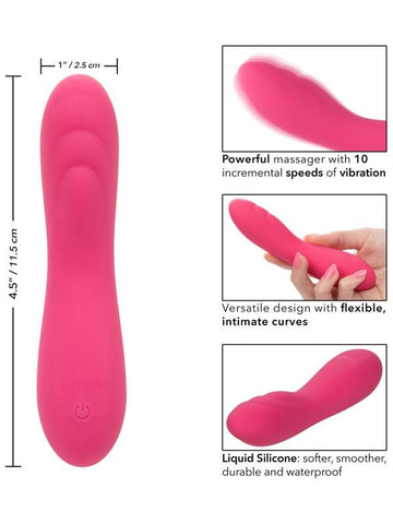 Liquid Silicone Pixies Ripple Dual Sided Clitoral Vibrator - Clit Ticklers and Pulsators