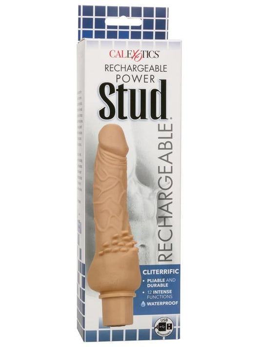 Rechargeable Power Stud Cliterrific Vibrating Dildo - Vibrating Dildos