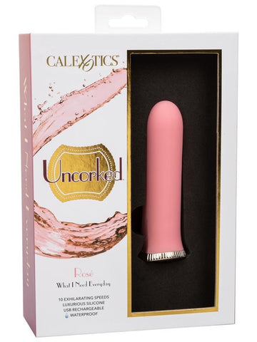 Uncorked Rose Rechargeable Bullet Vibrator - Bullet Vibrators