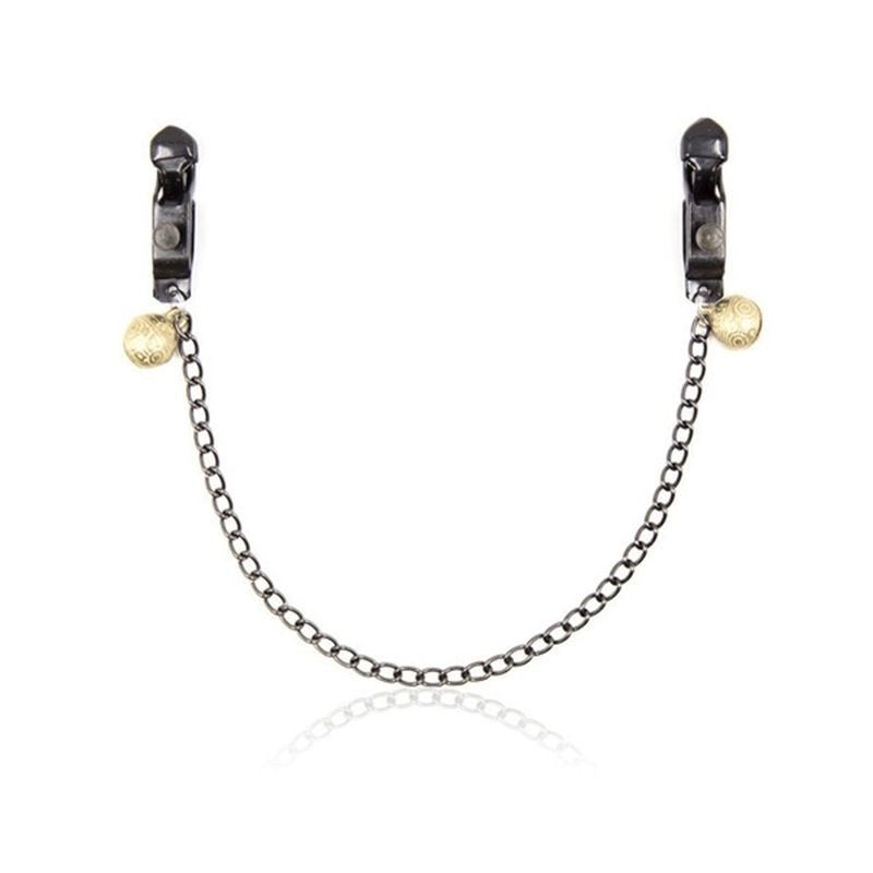 Alligator Nipple Clamps With Bell And Chain Breast and Nipple Toys