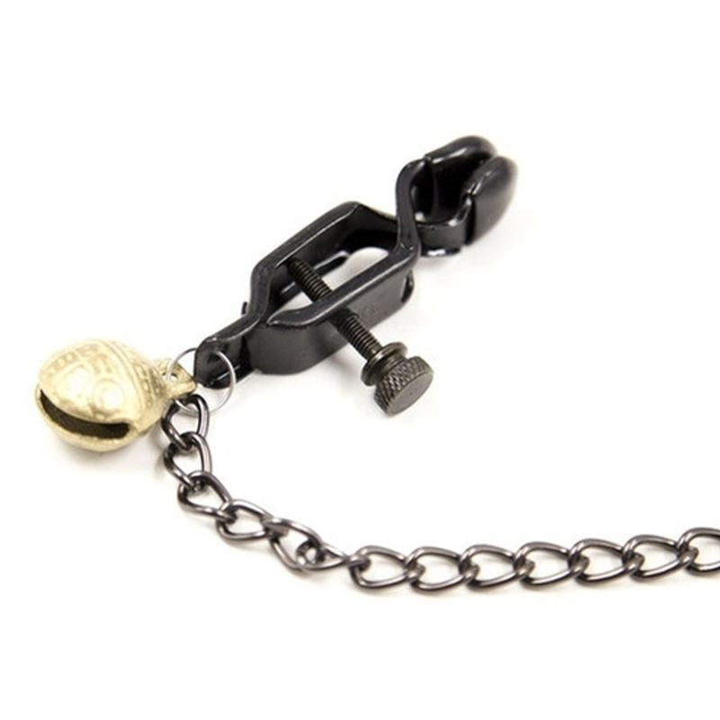 Alligator Nipple Clamps With Bell And Chain Breast and Nipple Toys