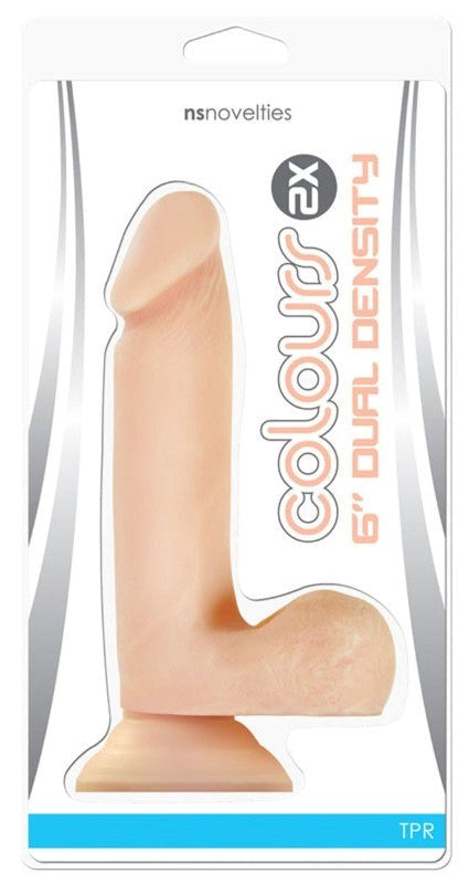 Colours 6 Inch Dual Density - Flesh Realistic Dildos