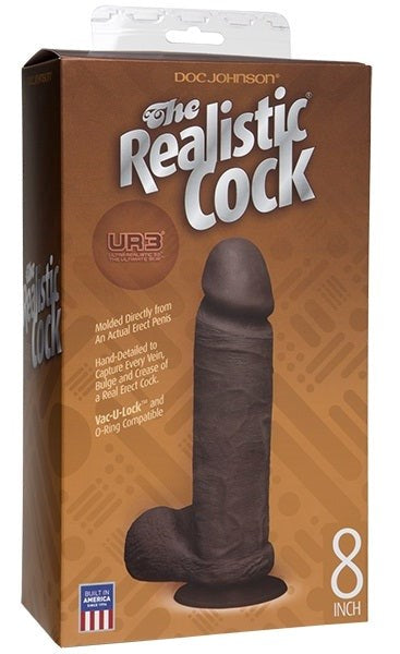 Doc Johnson The Realistic UR3 Cock with Balls 8 inch Realistic Dildos