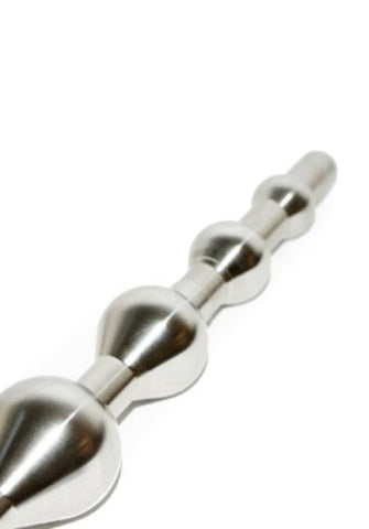 Five Stage Bulbed Steel Sex Probe - Anal Beads and Balls