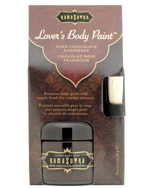 Kama Sutra Lovers Body Paint Dark Chocolate Raspberry Massage Oils and Lubricants