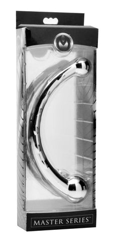 Masters Series The Chrome Crescent Dual Ended Dildo - Double Ender