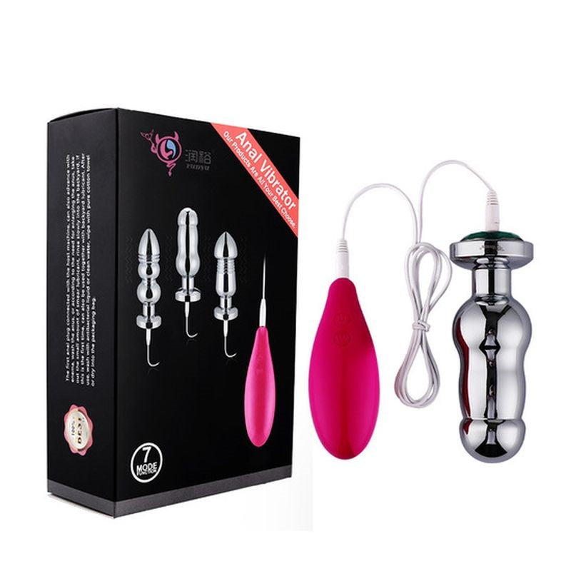 Metal Vibration Anal Plug Kit Sex Kits