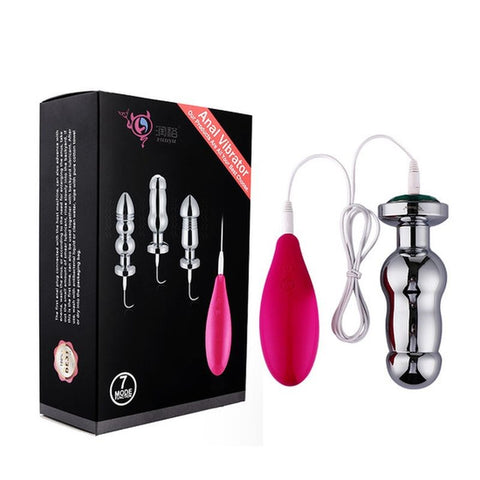 Metal Vibration Anal Plug Kit - Sex Kits