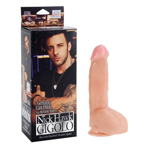 Nick Hawk Gigolo Genuine Cast Dildo With Movable Balls - Realistic Dildos