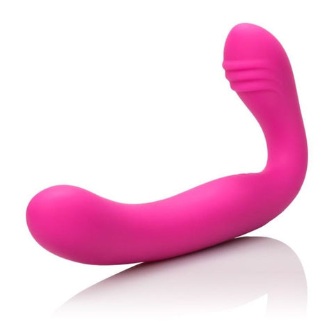 Rechargeable Silicone Love Rider Strapless Strap-On Pink - Strap On Sextoys