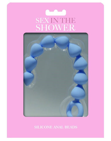 Sex In The Shower Blue Silicone Anal Beads - Anal Beads and Balls