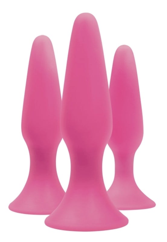 Sliders Trainer Silicone Butt Plug Kit Pink Sex Kits