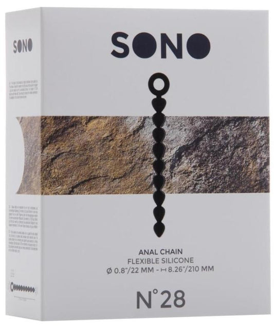 SONO No. 28 Anal Chain Black - Anal Beads and Balls