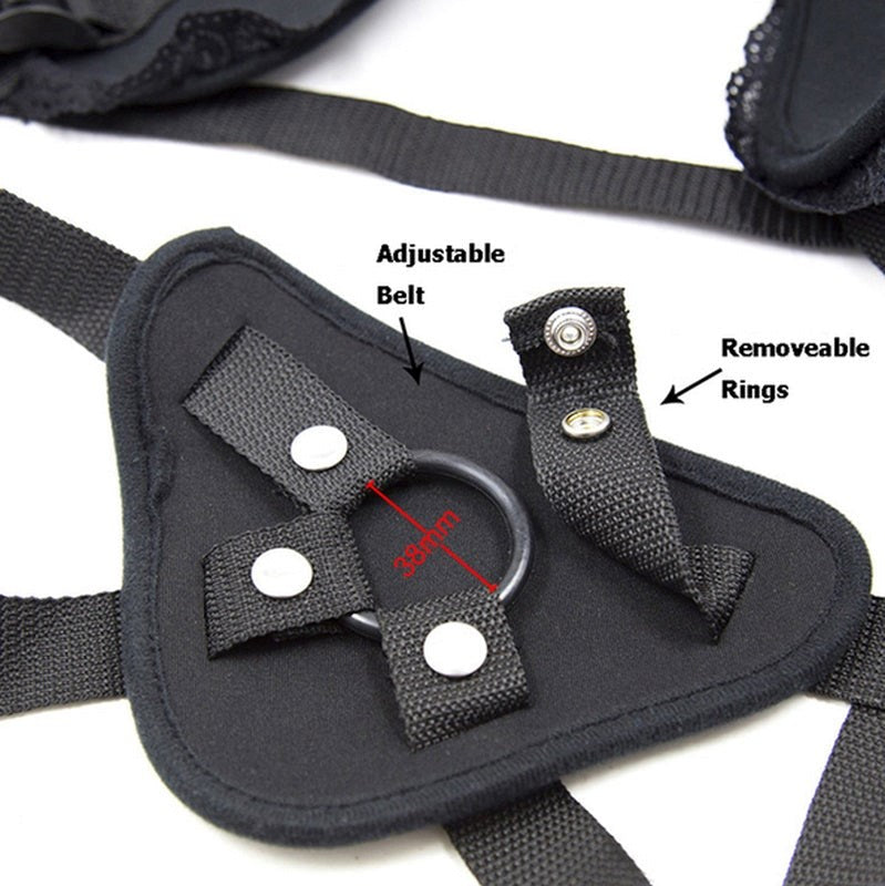 Strap-On Harness With Lace Back Strap On Sextoys