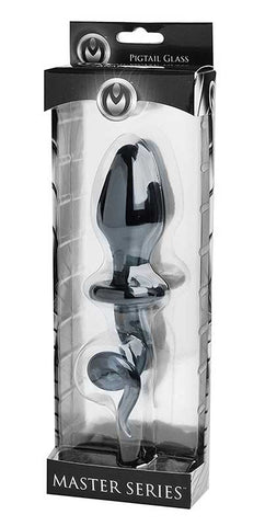 Swine Pig Tail Glass Anal Plug - Glass Sex Toys