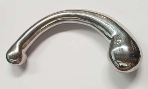 The Chrome Crescent Double Ended Dildo - Double Ender